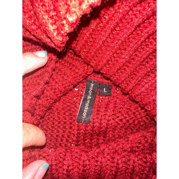 MOON & MADISON Red Knit Turtleneck Size L - Picture 6 of 6